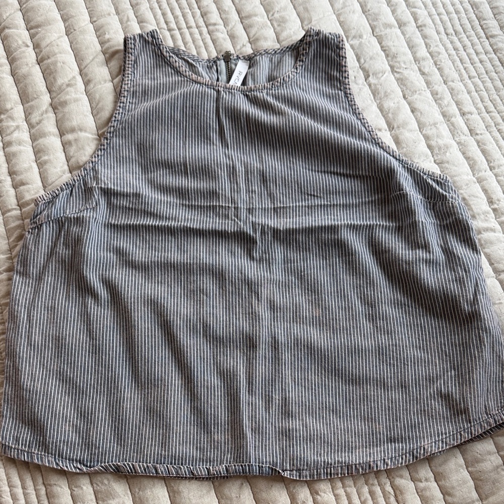 RVCA Striped Sleeveless Top M
